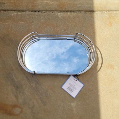 Oval mirror vanity tray - oval,