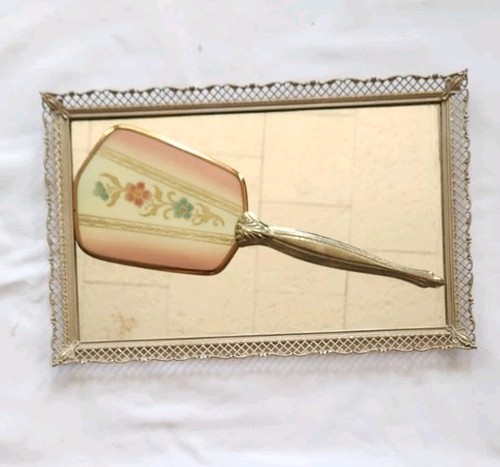 Vintage vanity mirror - vintage, tray