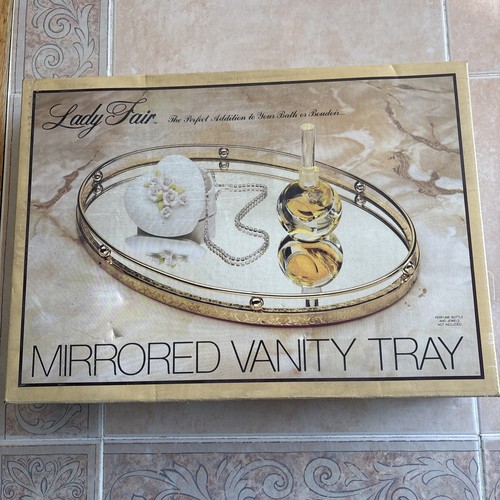 Vintage mirror tray - vintage,