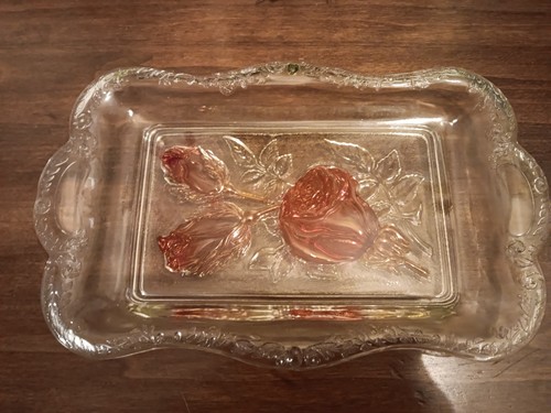 Vintage glass vanity - , or