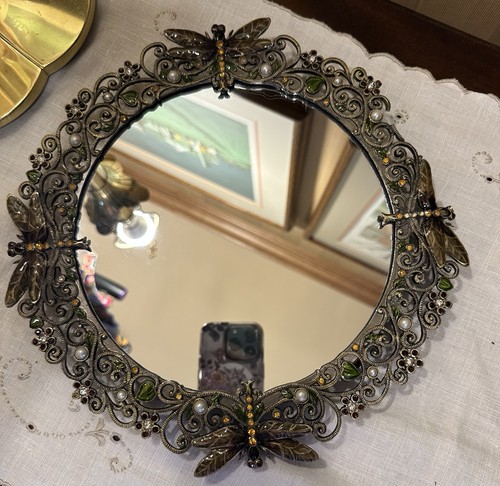 Vintage mirrored vanity tray - vanity,