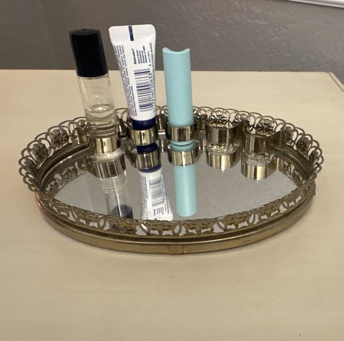 Vintage mirror vanity tray - vintage,