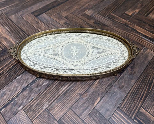 Antique ormolu lace vanity - antique,