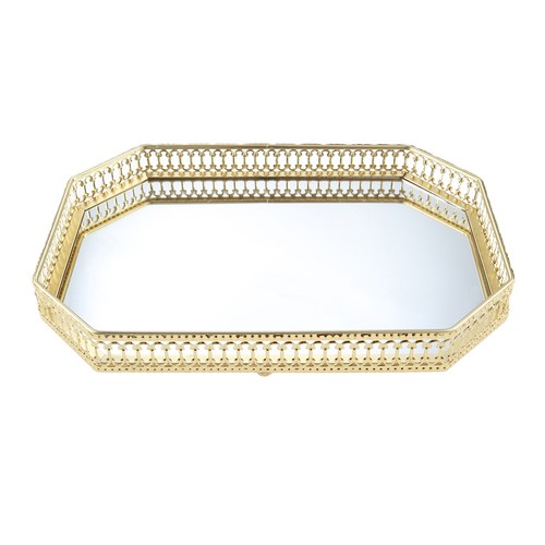 Hexagon mirrored vanity - hexagon, tray